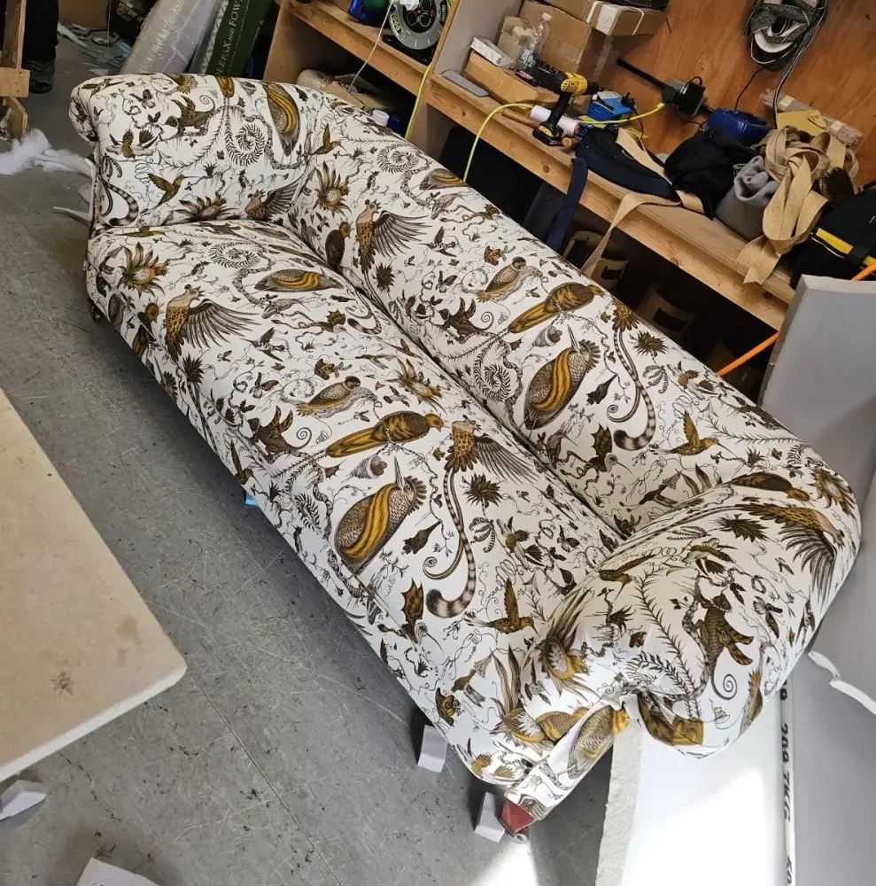 The restored sofa