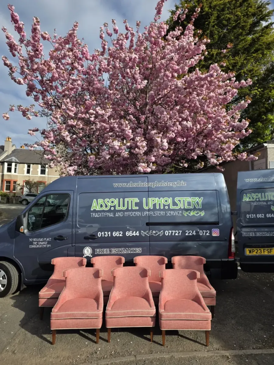 Chairs reupholstered for a West End hotel